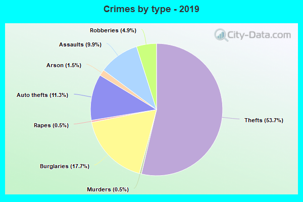 Crimes by type - 2019