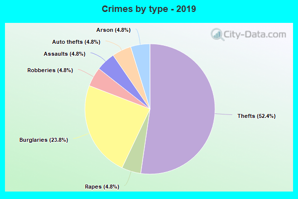 Crimes by type - 2019