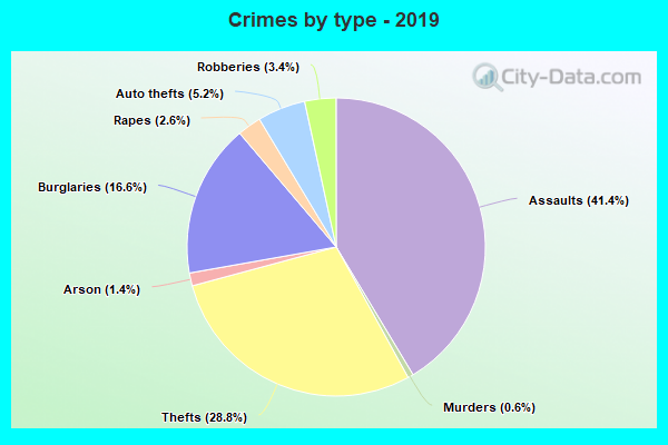 Crimes by type - 2019