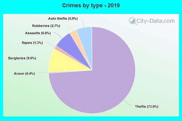 Crimes by type - 2019