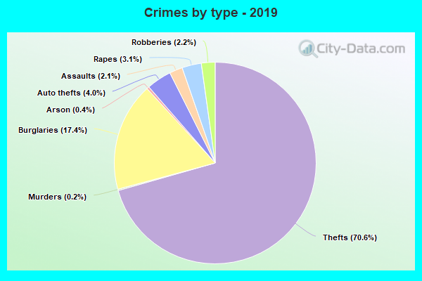 Crimes by type - 2019