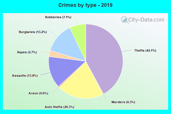 Crimes by type - 2019