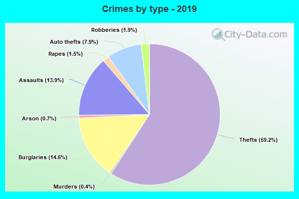 Crimes by type - 2019