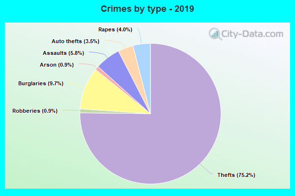 Crimes by type - 2019