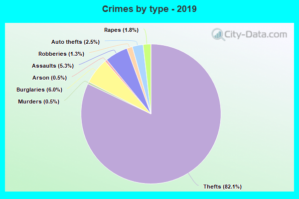 Crimes by type - 2019