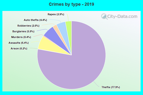 Crimes by type - 2019