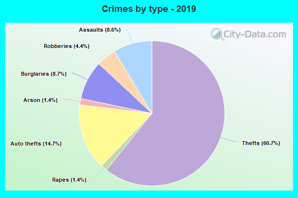 Crimes by type - 2019