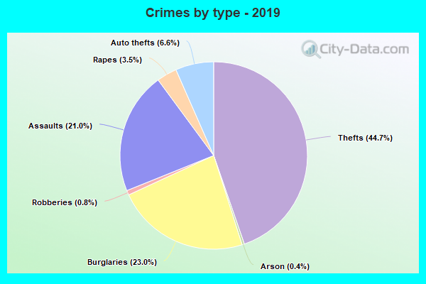 Crimes by type - 2019