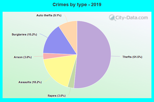 Crimes by type - 2019