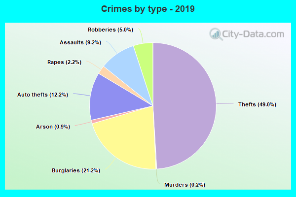 Crimes by type - 2019