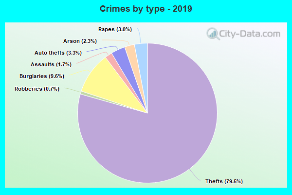 Crimes by type - 2019