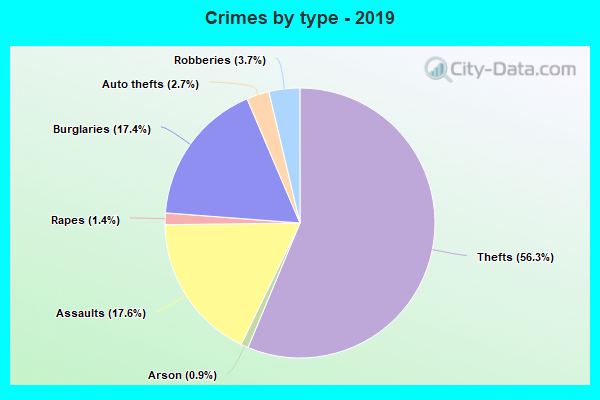 Crimes by type - 2019