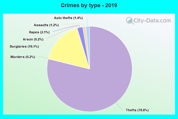 Crimes by type - 2019