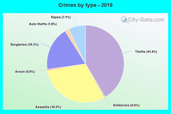 Crimes by type - 2019