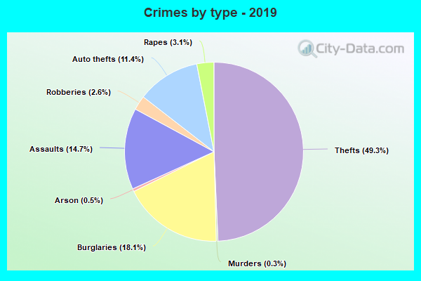 Crimes by type - 2019