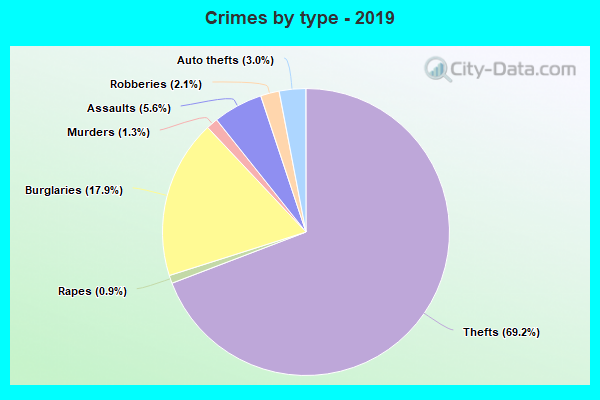 Crimes by type - 2019