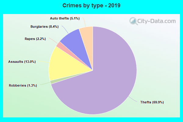 Crimes by type - 2019