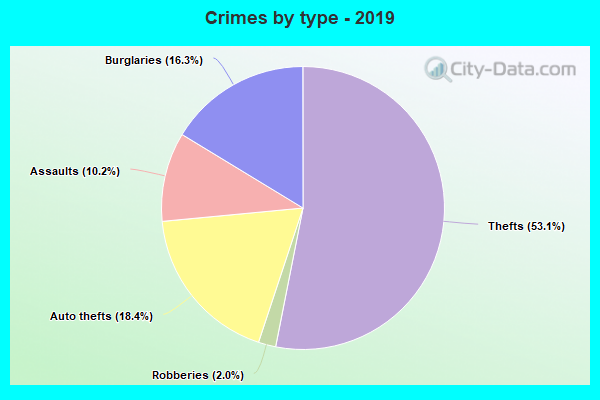 Crimes by type - 2019