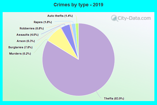 Crimes by type - 2019