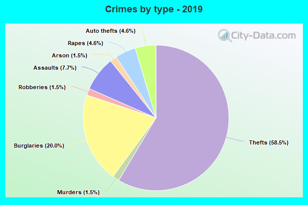 Crimes by type - 2019