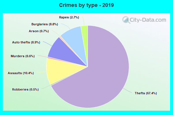 Crimes by type - 2019