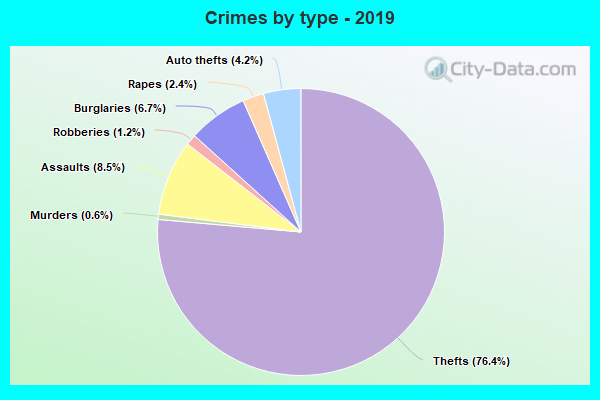 Crimes by type - 2019