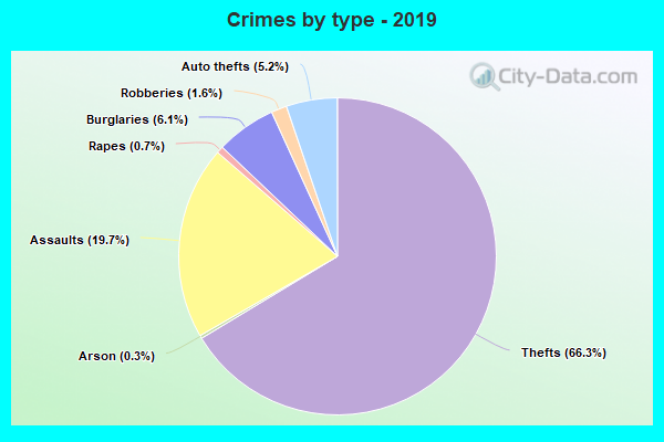 Crimes by type - 2019