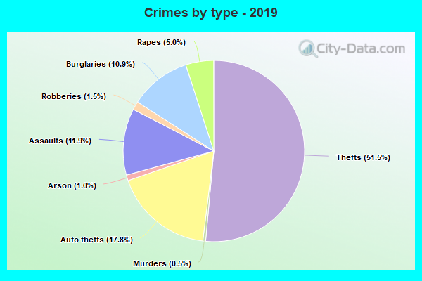 Crimes by type - 2019