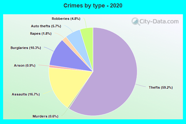 Crimes by type - 2020