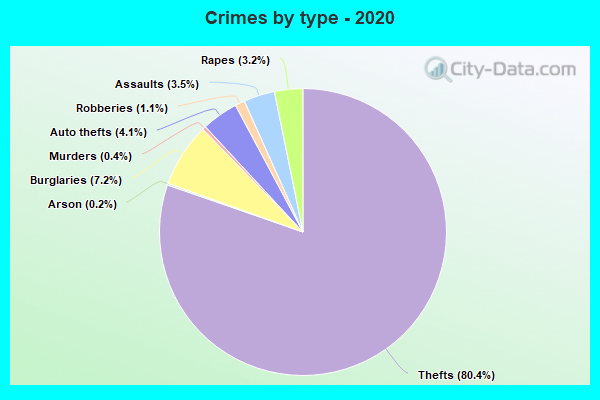 Crimes by type - 2020