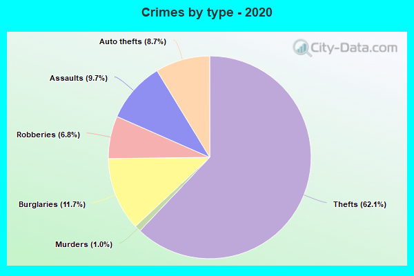 Crimes by type - 2020