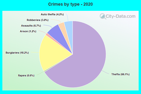 Crimes by type - 2020