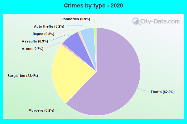 Crimes by type - 2020