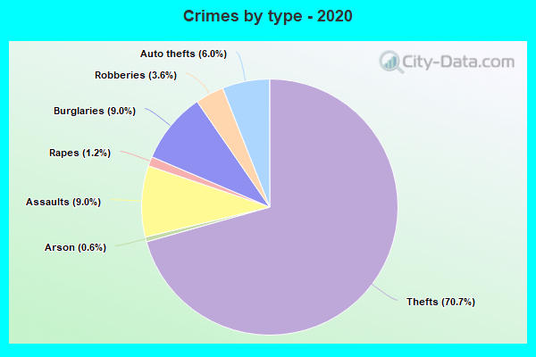 Crimes by type - 2020