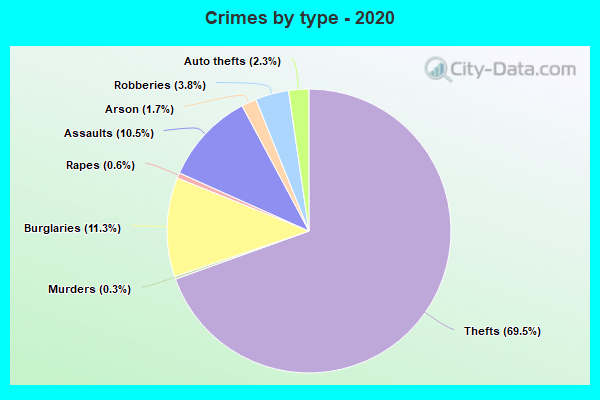 Crimes by type - 2020