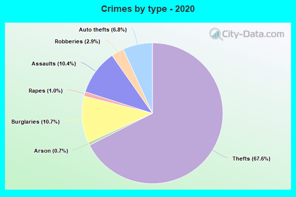 Crimes by type - 2020