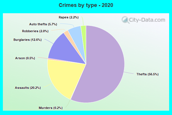 Crimes by type - 2020