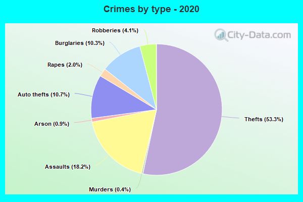 Crimes by type - 2020