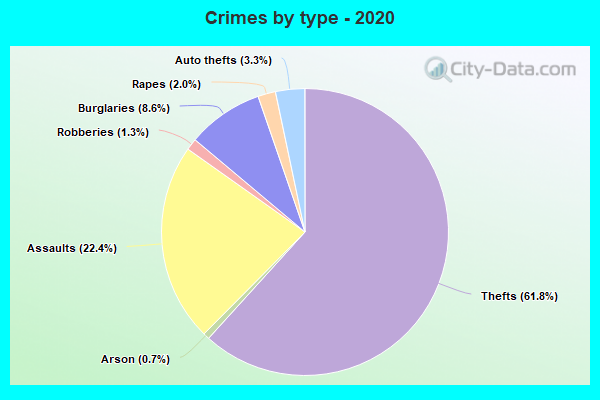 Crimes by type - 2020