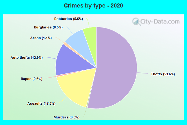 Crimes by type - 2020