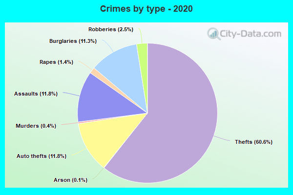 Crimes by type - 2020