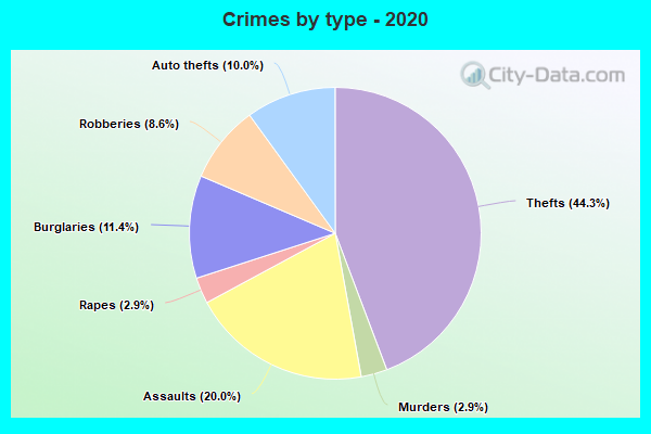 Crimes by type - 2020