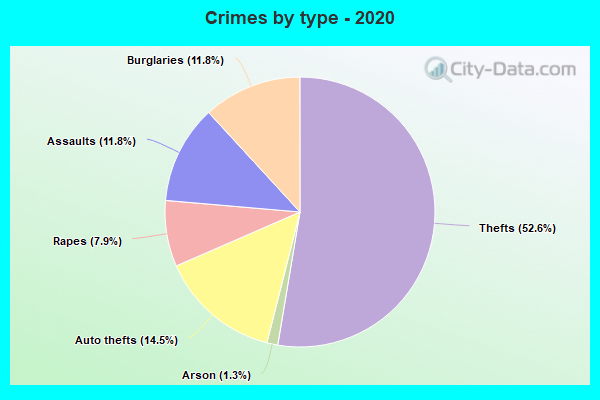 Crimes by type - 2020