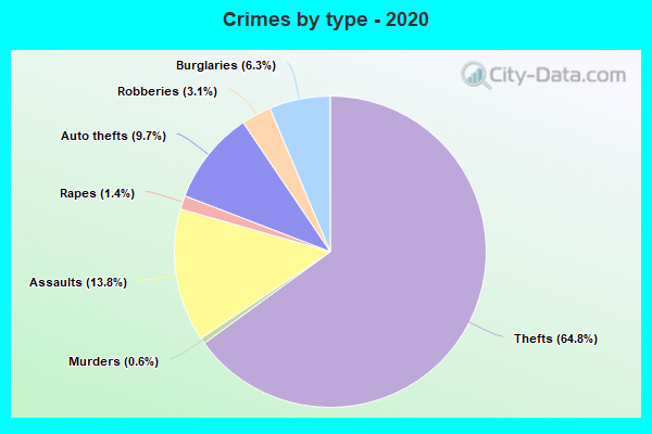 Crimes by type - 2020