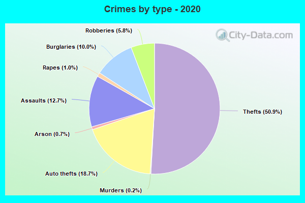 Crimes by type - 2020