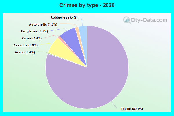 Crimes By Type 2020 Oak Lawn IL 