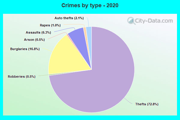 Crimes by type - 2020