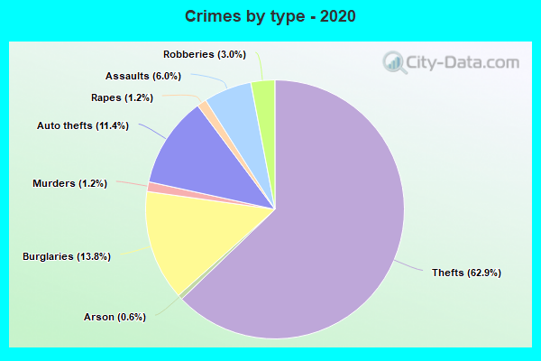 Crimes by type - 2020