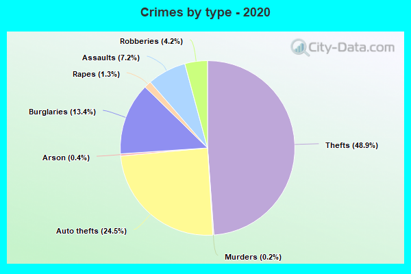 Crimes by type - 2020