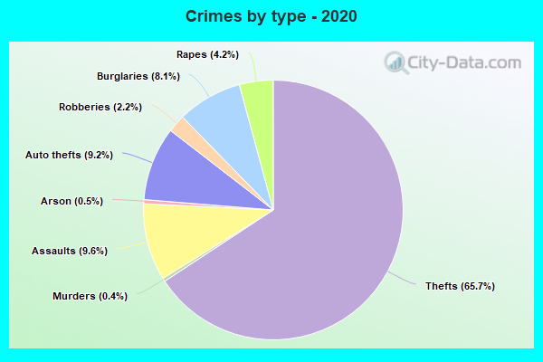 Crimes by type - 2020